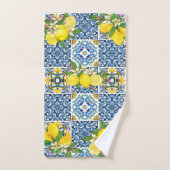 Carrelage méditerranéen clair Sicilien Citrus Lemo (Serviette à main)