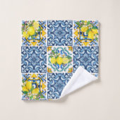 Carrelage méditerranéen clair Sicilien Citrus Lemo (Gant de toilette)