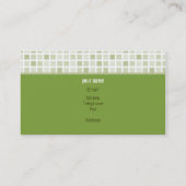 Carrelage moderne carte de visite vert (Dos)