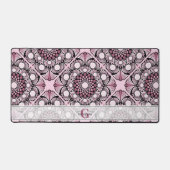 Carrelage monogramme Rose de cerise en fleurs Mand (Recto)