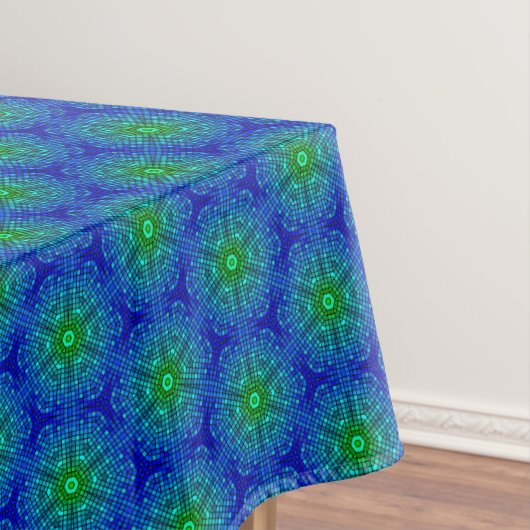 Carrelage mosaïque bleu et vert nappe (In Situ)