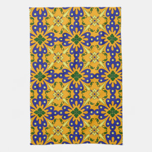 Carrelage orange bleu jaune espagnol Serviette de 