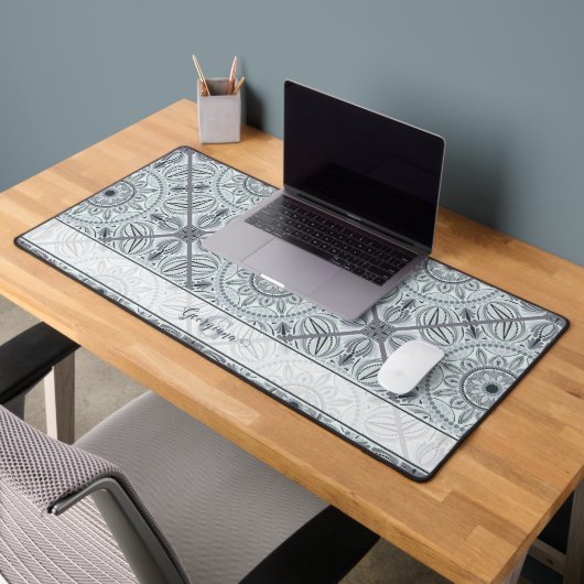Carrelage personnalisé Harmonie florale Gris Manda (Bureau 2)