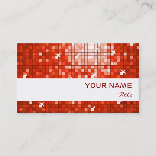 Carrelage rouge carte de visite blanc (Devant)