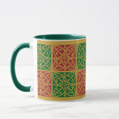 Carrelage rouge et vert Art Café de Noël Mug (Gauche)