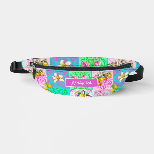 Carrelages floraux de collage d'agrumes rose chic (Recto)