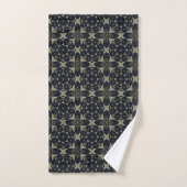 Carrelé Noir Et Gris (Serviette à main)