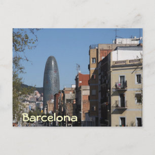 Carrer de Badajoz en Torre Agbar, Barcelona Briefkaart