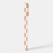 Carrés à carreaux pêche blanc rétro Monogramme (Côté droit)