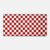 Carrés à damier rouge blanc géométrique rétro (Recto)