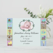 Carrés bébé Faire-part bébé (Debout devant)