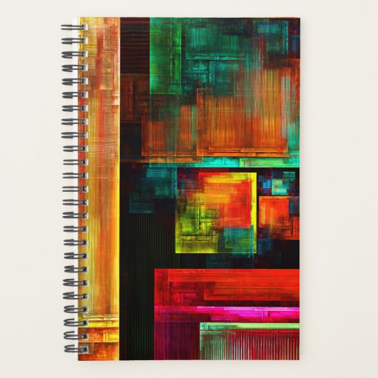 Carrés colorés Motif d'art Abstrait moderne #04 (Devant)