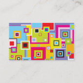 Carrés de couleur sur le carte de visite noir (Dos)