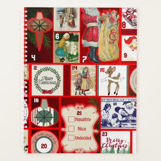 Carrés de l'illustration de Noël (Devant)