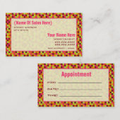 Carrés de rendez-vous de salon de Cosmetologist (Devant / Derrière)