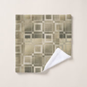 Carrés dorés assourdis Géométrique moderne et glam (Gant de toilette)