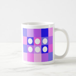 Carrés et cercles pointillés - mug à thé anglais