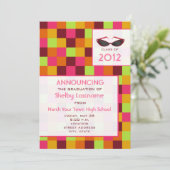 Carrés et lunettes de soleil Faire-part de diplôme (Debout devant)