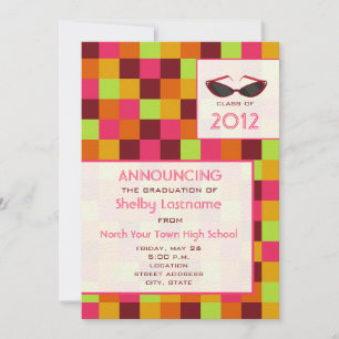 Carrés et lunettes de soleil Faire-part de diplôme