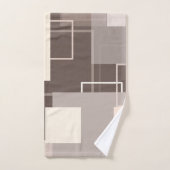 Carrés géométriques - Chocolat et crème (Serviette à main)