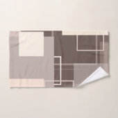 Carrés géométriques - Chocolat et crème (Serviette à main)