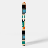 Carrés légers sur Coque foncé-coque iphone mat (Verso / Droite)