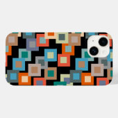 Carrés légers sur Coque foncé-coque iphone mat (Verso (horizontal))