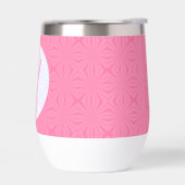 Carrés ondulés rose clair Initiale personnalisée (Gauche)