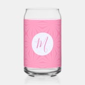 Carrés ondulés rose clair Initiale personnalisée (Recto)