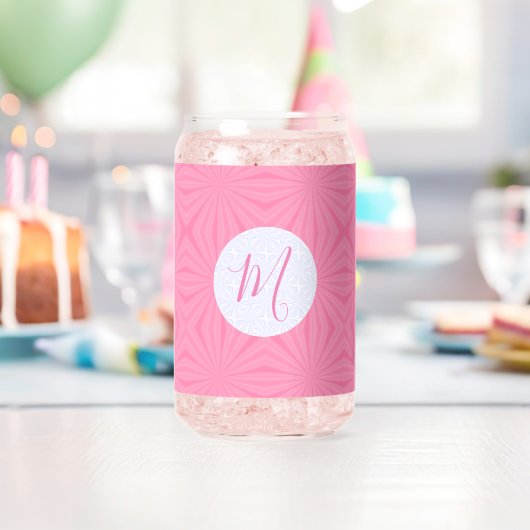 Carrés ondulés rose clair Initiale personnalisée (Insitu (Anniversaire))