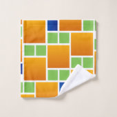 Carrés orange dégradé (Gant de toilette)