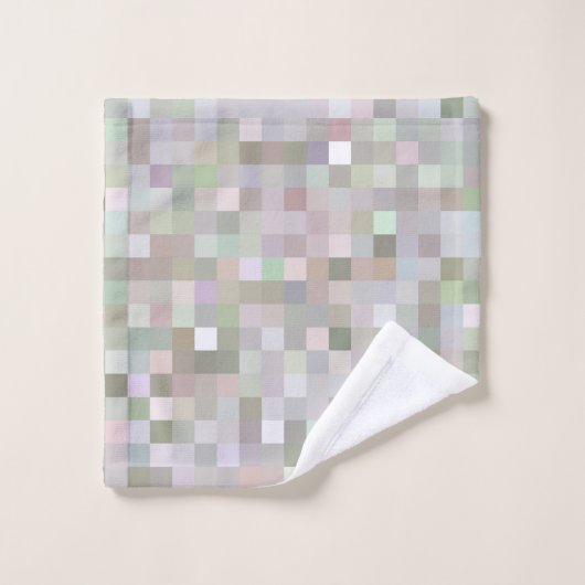 Carrés pastel  (Gant de toilette)