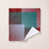 carrés turquoises de Bourgogne gris (Gant de toilette)