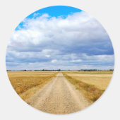 Carretera Boadilla del Camino - Itero de la Vega Ronde Sticker (Voorkant)