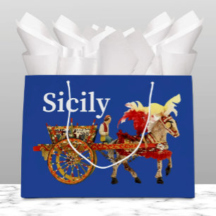 Carretto Siciliano - Traditioneel Siciliaans Blauw Groot Cadeauzakje