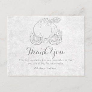 Carriage Card Cinderella White Royal Princess Bedankkaart