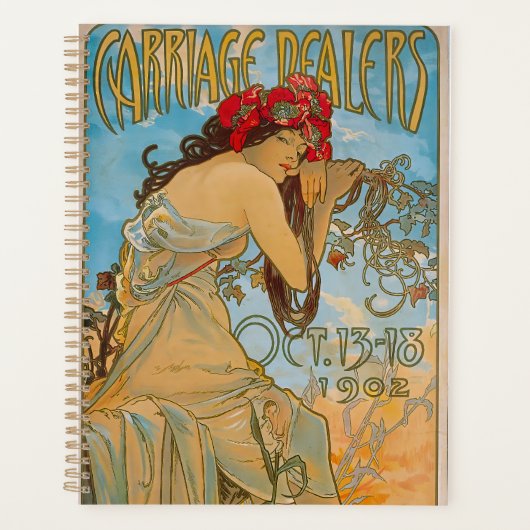 Carriage Dealers by Alphonse Mucha (1902) Noteboo Planner (Voorkant)
