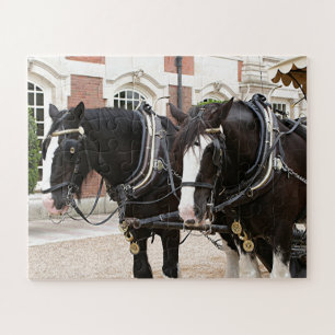 Carriage draft paarden legpuzzel
