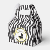 Carriage en Zebra Print Baby shower geschenkdoos Bedankdoosjes (Achterkant)
