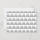 Carriage Pattern Quinceanera RSVP Kaartje (Achterkant)