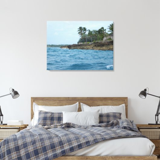 CARRIBEAN ISLAND #1 OP CANVAS 20 "x 16" (Insitu (Slaapkamer))