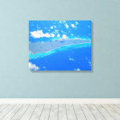 CARRIBEAN ZEE #1 OP CANVAS 20 "x 16" Afdruk (Insitu (Houten vloer))