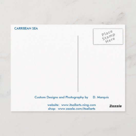 CARRIBEAN ZEE #7 BRIEFKAART (Achterkant)