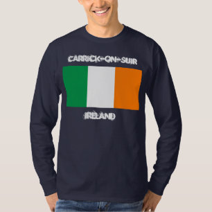 Carrick-on-Suir, Ierland met Ierse vlag T-shirt