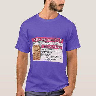 carrie bradshaw satc id friends t-shirt