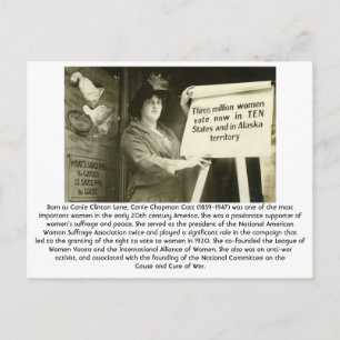 Carrie Catt - feminist Briefkaart