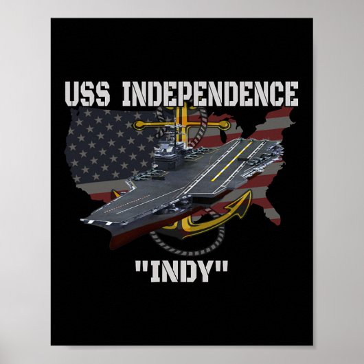 Carrier USS Independence CV-62 CVA-62 Veteranendag Poster (Voorkant)