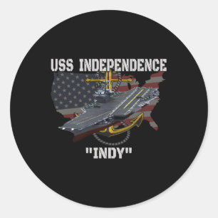 Carrier USS Independence CV-62 CVA-62 Veteranendag Ronde Sticker