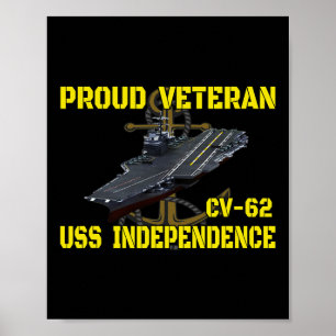 Carrier USS Independence CV-62 Veteranen Dag Vader Poster