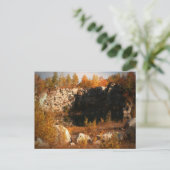 Carrière abandonnée à l'automne carte postale (Debout devant)